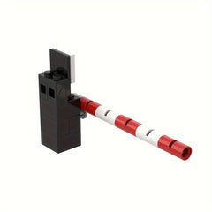 3pcs Train Track Traffic Light Road Signs Building Blocks Railway Crossing Signs