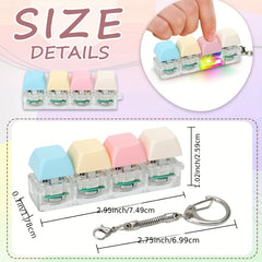 LED Light Keychain Keyboard Fidget Toy for Anxiety Relief