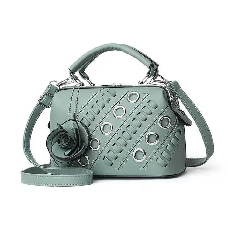 Roses Handbag PU Large Capacity Platinum Bag