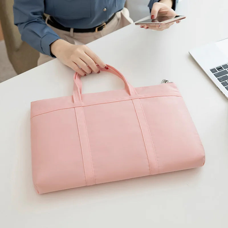 Waterproof A4 Document Bag Laptop Briefcases for Office Travel