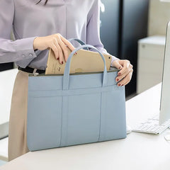 Waterproof A4 Document Bag Laptop Briefcases for Office Travel