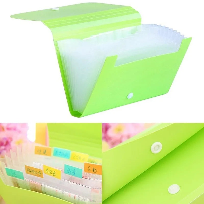 A4 Folder Double-button Organ Bag Student Office File Data Storage