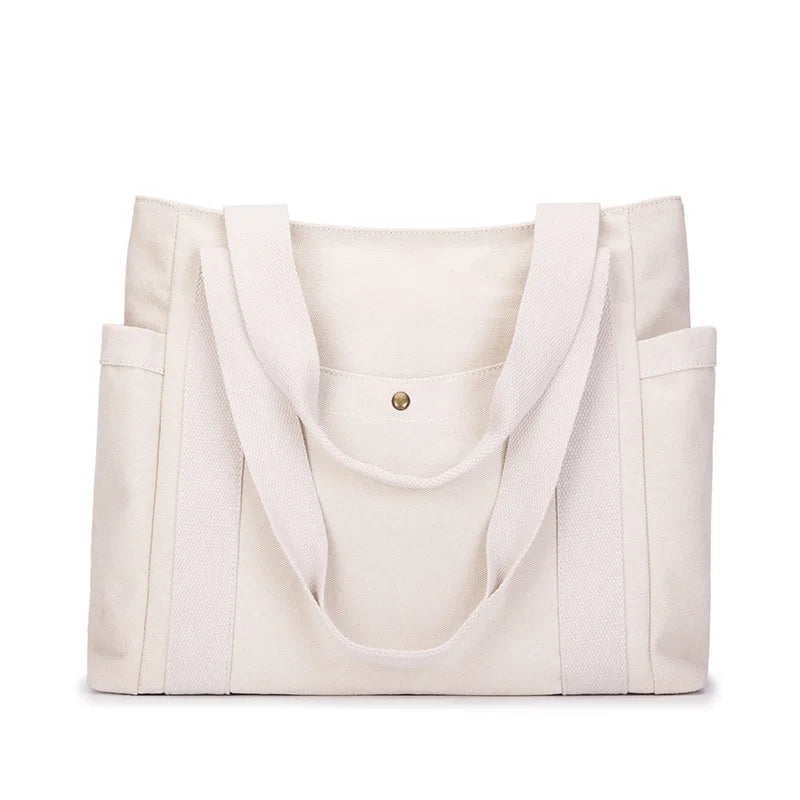 Big Canvas Tote Bag for Women Casual Shoulder Handbag School Teen Ladies