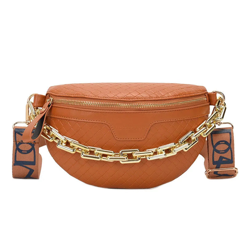 Women Fanny Pack Chains Waist Bag Large Capacity Girl's Shoulder Bag