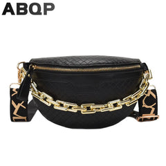 Women Fanny Pack Chains Waist Bag Large Capacity Girl's Shoulder Bag