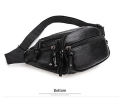 Large Capacity Travel Fanny Pack For Women Designers Leather Female Waist Bag