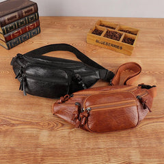 Large Capacity Travel Fanny Pack For Women Designers Leather Female Waist Bag