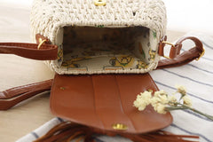 Summer Beach Straw Bags For Women Tassel Female Shoulder Bag Travel