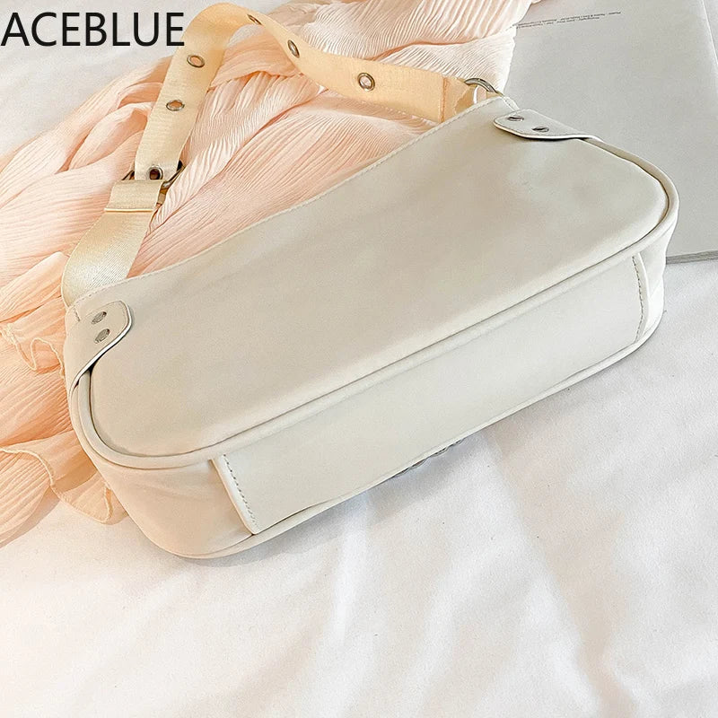 Casual Nylon Shoulder Bag for Women with Chain