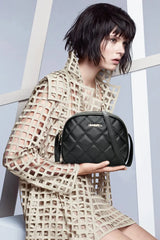 Plaid PU Leather Crossbody Shoulder Bag Zipper Small Messenger Purse