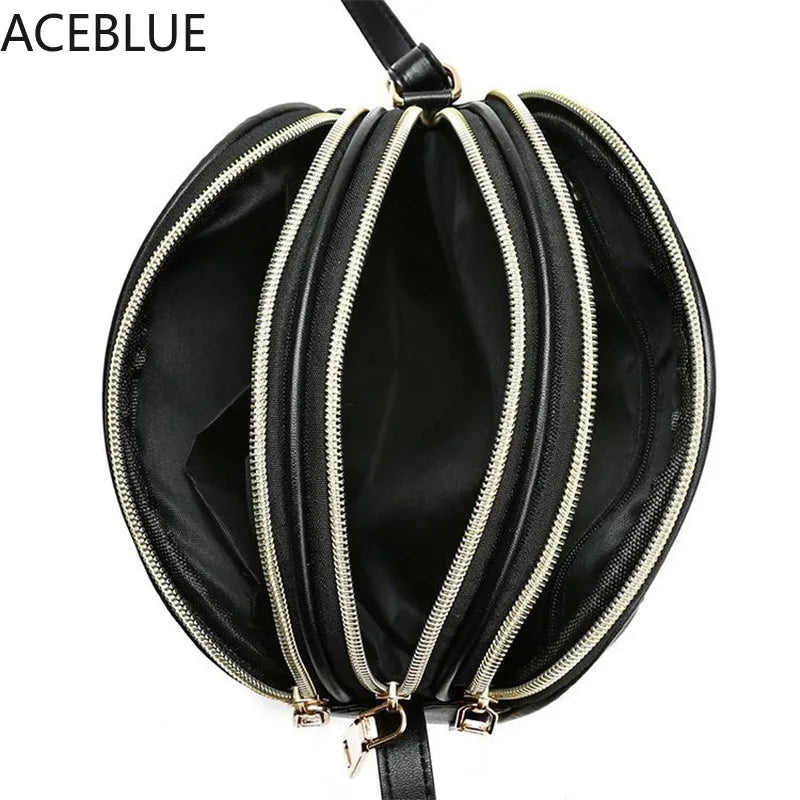 Plaid PU Leather Crossbody Shoulder Bag Zipper Small Messenger Purse