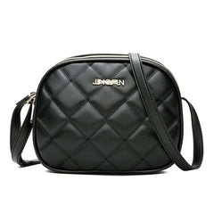 Plaid PU Leather Crossbody Shoulder Bag Zipper Small Messenger Purse