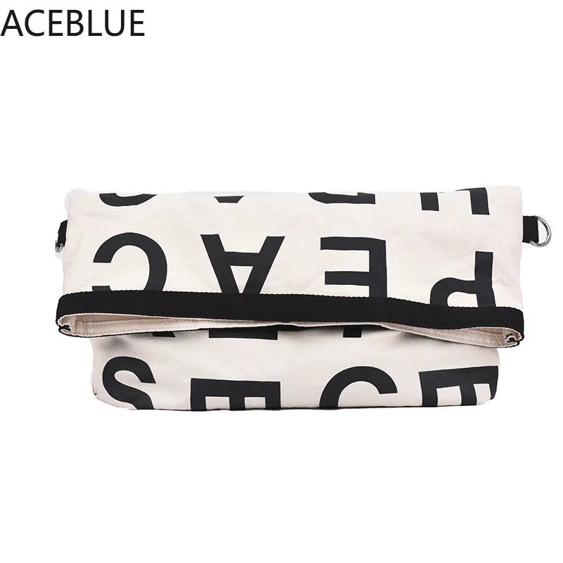 Canvas Crossbody Purse Large Capacity Shoulder Bag for Women
