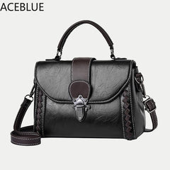 Vintage PU Leather Shoulder Bag For Women Crossbody Bag
