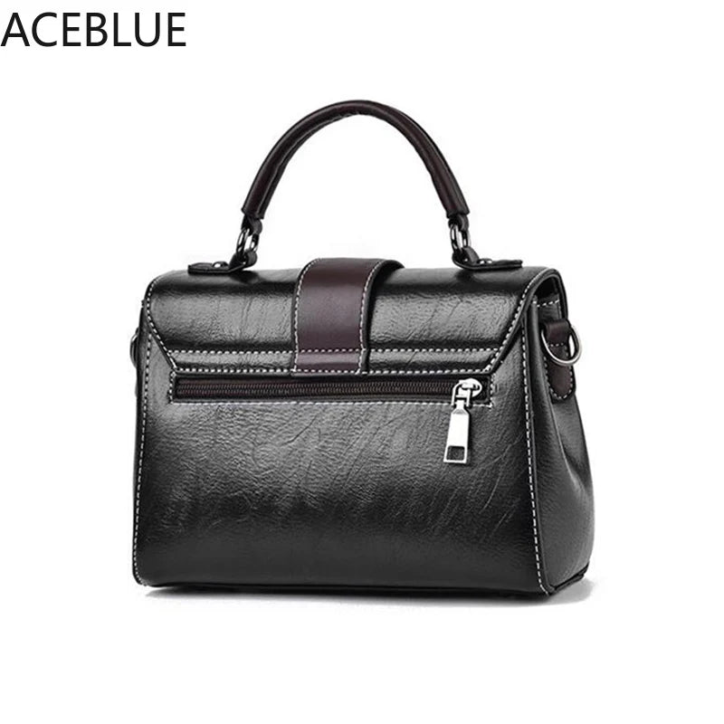Vintage PU Leather Shoulder Bag For Women Crossbody Bag