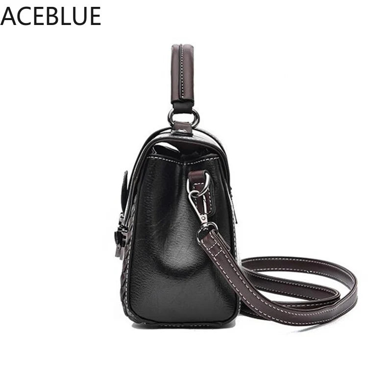 Vintage PU Leather Shoulder Bag For Women Crossbody Bag