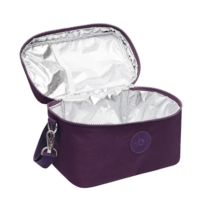Women Lunch Bags Kids Thermal Cooler Food Insulated Nylon Box Girl Waterproof