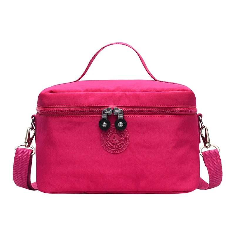 Women Lunch Bags Kids Thermal Cooler Food Insulated Nylon Box Girl Waterproof