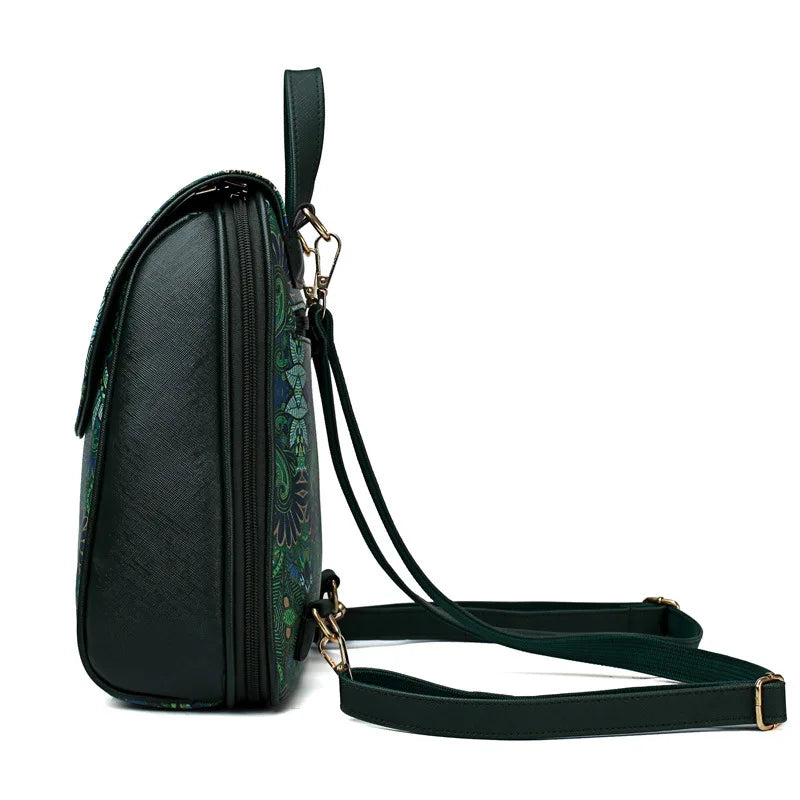 Female Backpack Women Pu Leather Shoulder Bag Backpacks Ladies Teenage Girls