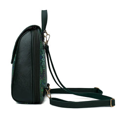 Female Backpack Women Pu Leather Shoulder Bag Backpacks Ladies Teenage Girls