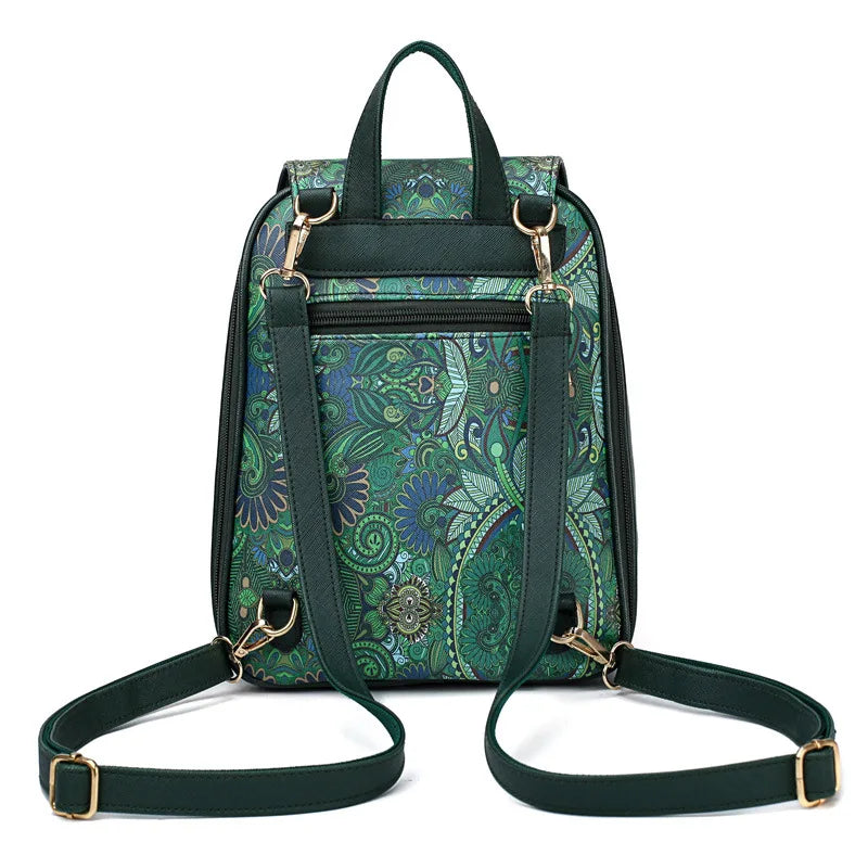 Female Backpack Women Pu Leather Shoulder Bag Backpacks Ladies Teenage Girls