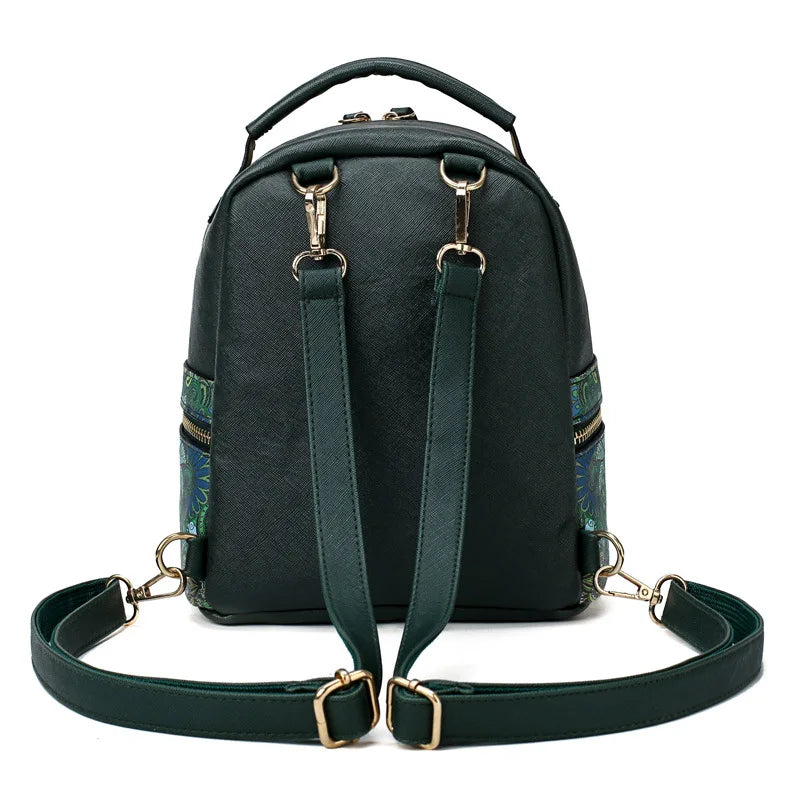 Female Pu Leather Backpack Women High School Backpacks For Teenage Girls