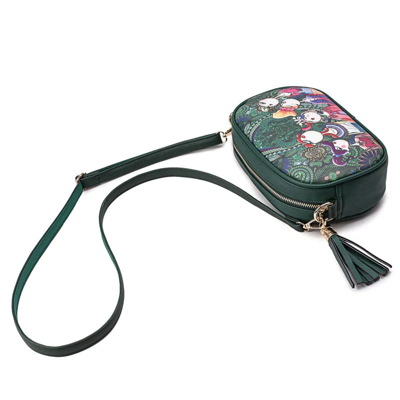 PU Leather Crossbody Bag Tassel Shoulder Handbag Girl Sac Femme