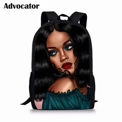 Art African Girls Backpacks Set for School Girls