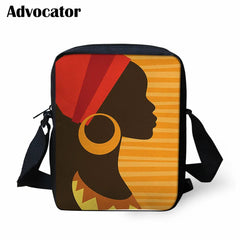 Art Afro Lady Girls School Bags Messenger Bags for Teenager