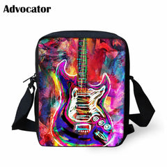 DJ Audio Electronic Guitar Print Mini Messenger Bag for Teenagers