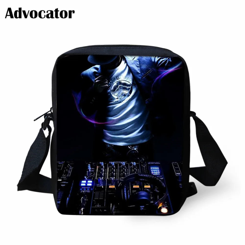 DJ Audio Electronic Guitar Print Mini Messenger Bag for Teenagers