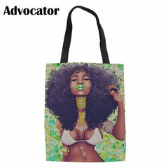 Girls Canvas handbag for Women crossbody bag African Ladies Shoulder Bags