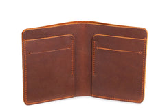 Crazy Horse Leather Men's Wallet Short U.S. Dollar Clip Retro Style
