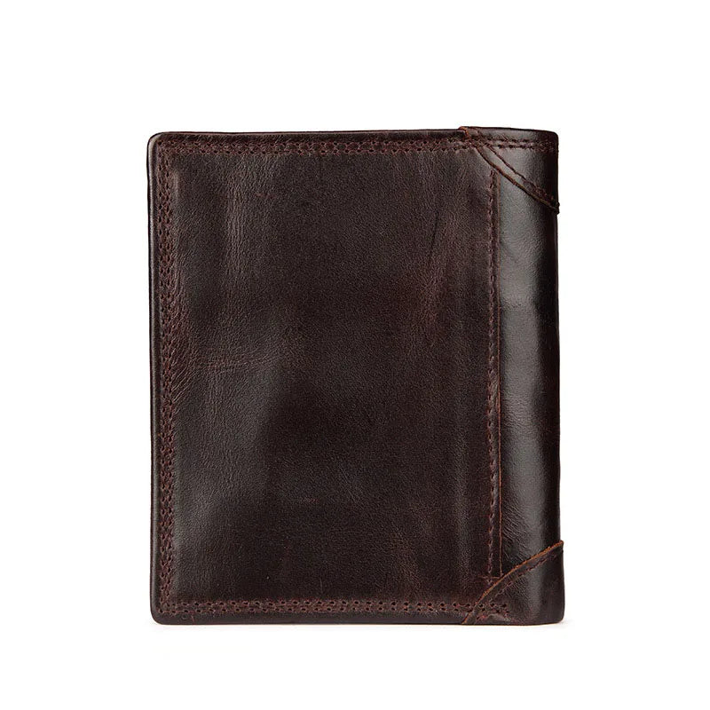 Men's Retro Leather Short Wallet European & American Style