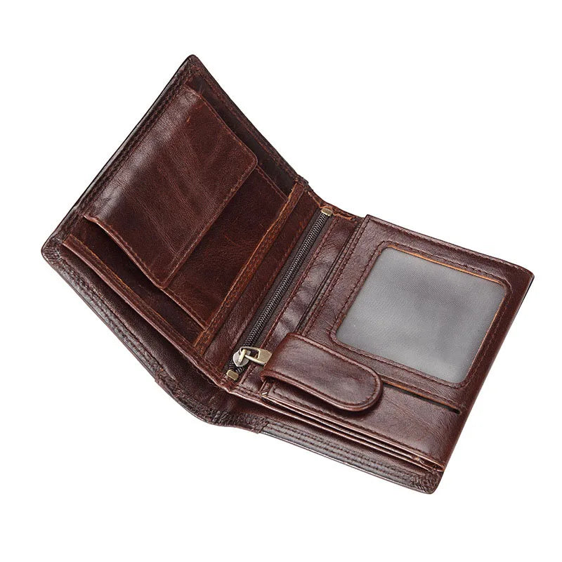 Men's Retro Leather Short Wallet European & American Style