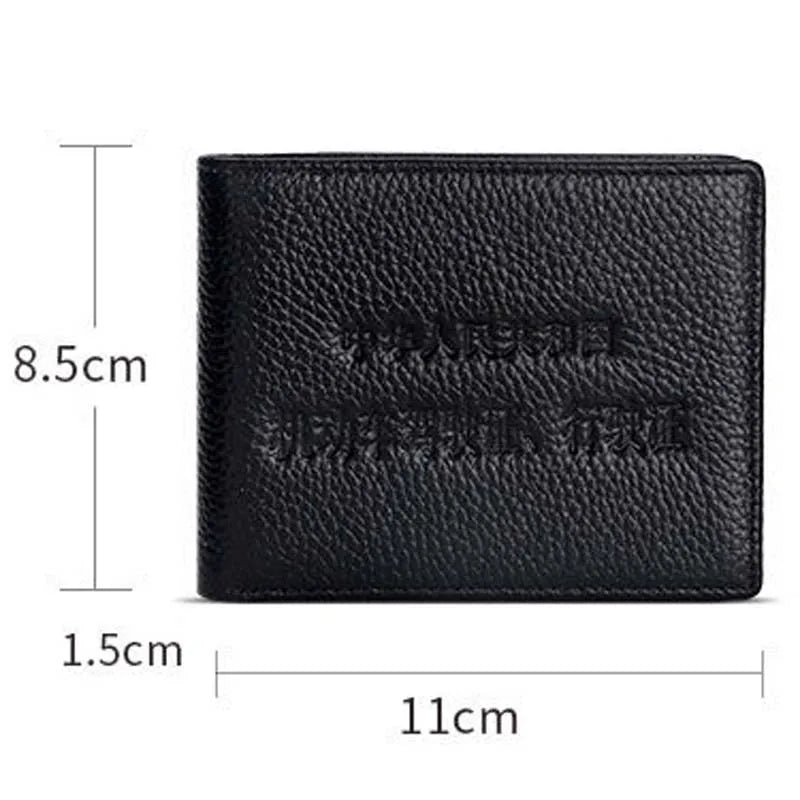 Ultra-thin Leather Men's Wallet ID Holder