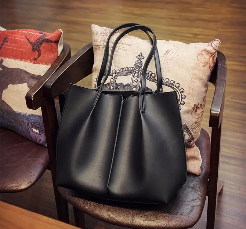 Women Leather Handbags Large Shoulder Bags Ladies Tote Bag