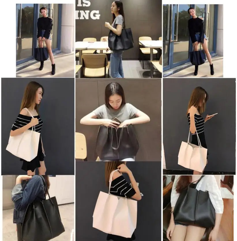 Women Leather Handbags Large Shoulder Bags Ladies Tote Bag