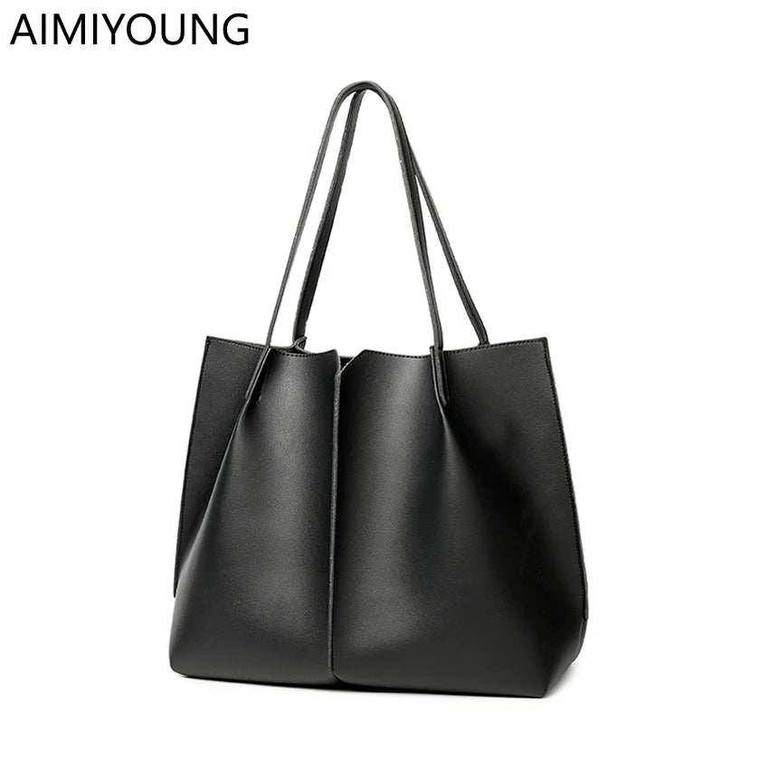Women Leather Handbags Large Shoulder Bags Ladies Tote Bag