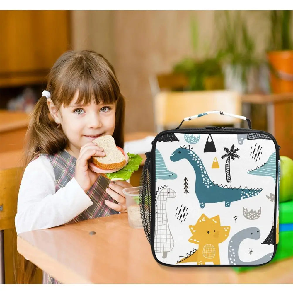 ALAZA Cartoon Lunch Bag Insulated Tote Food Picnic Bag Milk Bottle Pouch