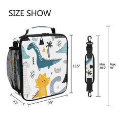 ALAZA Cartoon Lunch Bag Insulated Tote Food Picnic Bag Milk Bottle Pouch