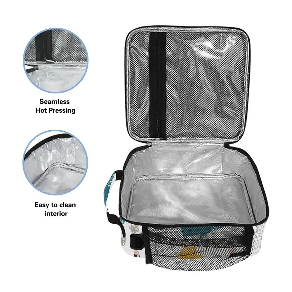 ALAZA Cartoon Lunch Bag Insulated Tote Food Picnic Bag Milk Bottle Pouch
