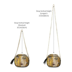 Gustav Klimt Oil Art Painting Leather Bag with Chain Handbag
