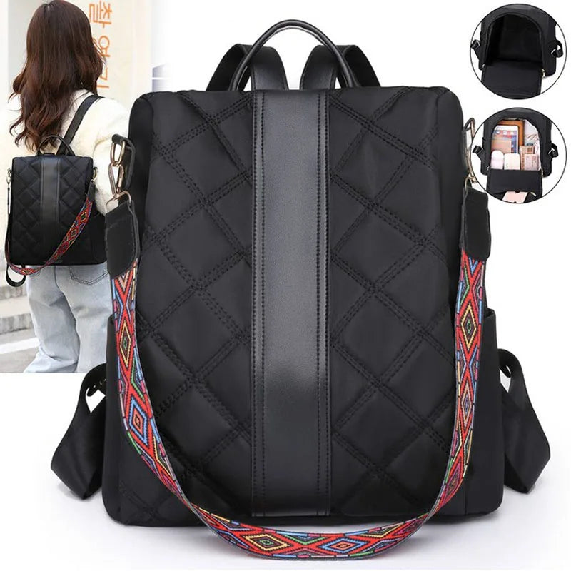Anti Theft Backpack Women Leather Large School Bags For Girls
