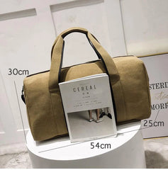 Canvas Travel Duffle Bag Shoulder Tote Handbag for Men and Women