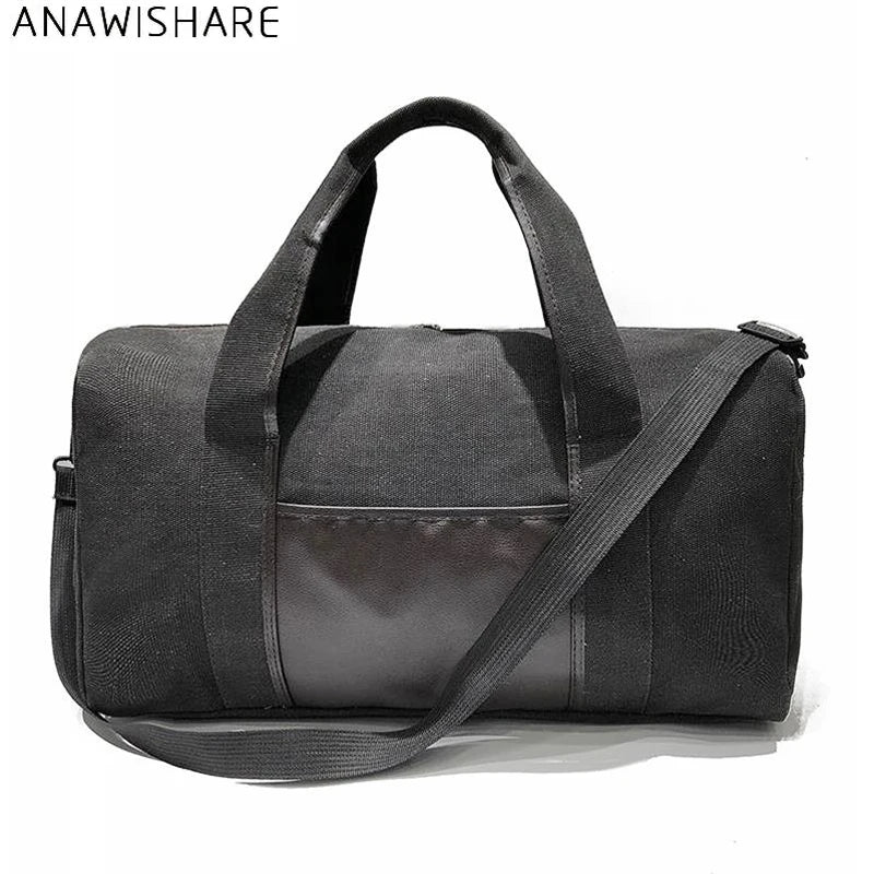 Canvas Travel Duffle Bag Shoulder Tote Handbag for Men and Women