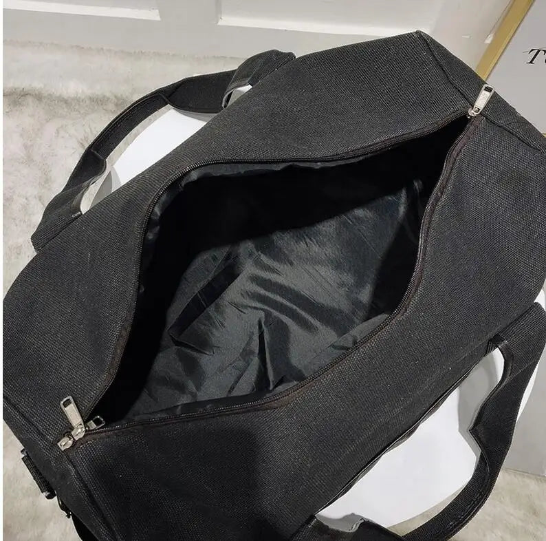 Canvas Travel Duffle Bag Shoulder Tote Handbag for Men and Women