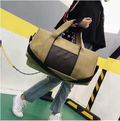 Canvas Travel Duffle Bag Shoulder Tote Handbag for Men and Women