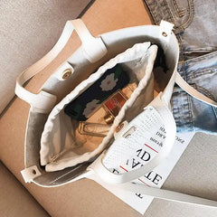 Women Leather Handbags Large Tote Hollow Out Crossbody Bags For Women