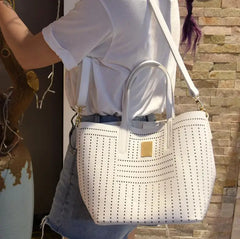 Women Leather Handbags Large Tote Hollow Out Crossbody Bags For Women